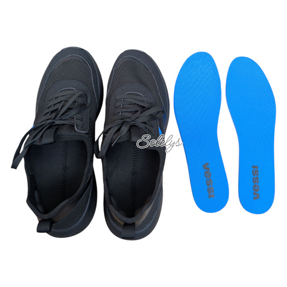 Vessi Pacific Torrent Mens 12 Black Waterproof Knit Dyma-Tex Casual Sneaker - Picture 8 of 11